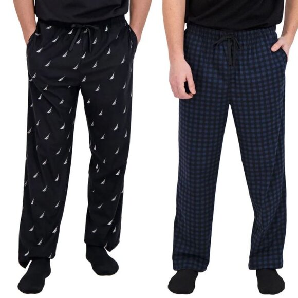 Nautica Men’s Soft Fleece Classic Fit Pajama Lounge Pants 2 pack Size L - Picture 3 of 4